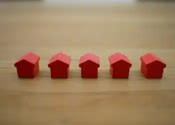 red blocks on brown wooden table